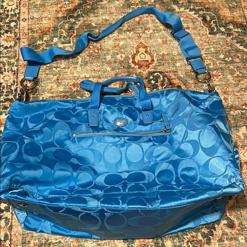 Coach Vibrant Blue Travel Bag